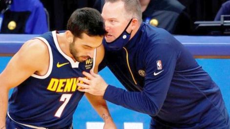 Malone, DT de los Denver, elogió a Facu Campazzo. / Gentileza.