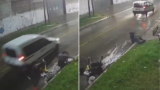 Impactante video: atropelló a un hombre en silla de ruedas en La Matanza y se dio a la fuga
