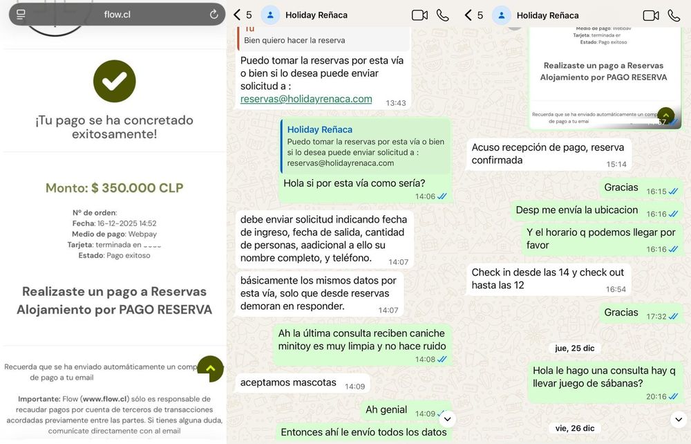 Los chats del estafador de Holiday Reñaca con una mendocina