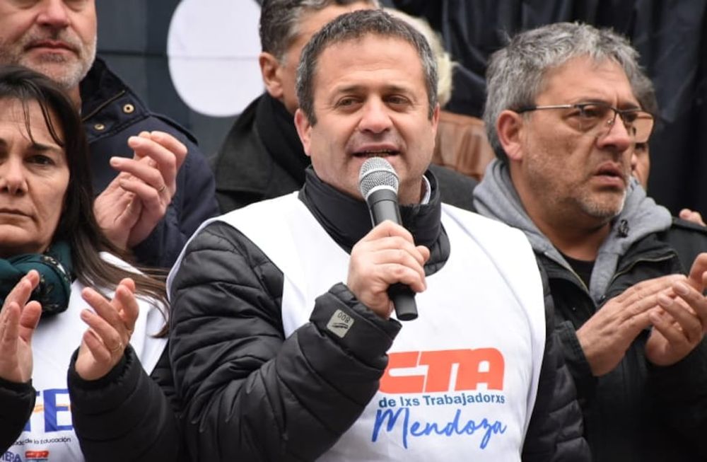 Gustavo Correa, secretario general de la CTA de los Trabajadores. (Mariana Villa / Los Andes)