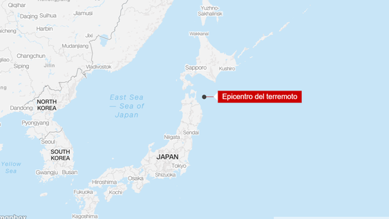 Terremoto de 7,6 registrado en Japón.