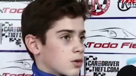 Los Andes | Franco Colapinto cuando era niño tras correr una final.