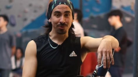 Le amputaron una pierna y ahora busca hacer historia en la paraescalada