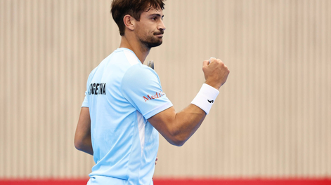Mariano Navone jugador de tenis que llegó a la final del abierto de Bucarest en Rumania.