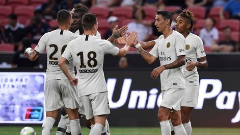 El PSG de Di María festejó ante el Atlético del Cholo Simeone en Singapur