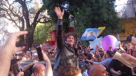 El presidente Javier Milei en su visita a Mendoza.&nbsp;