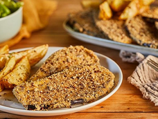 Milanesas de berenjena sin freír, crocantes y livianas