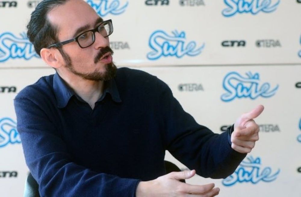 Sebastián Henríquez, secretario general del Sindicato Unido de Trabajadores de la Educación (SUTE).