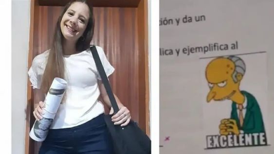 Daiana le corrigió a sus alumnos con memes y se volvió viral.