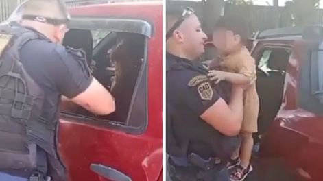 Rescate de un nene de 2 años encerrado en un auto: sus abuelos andaban de shopping
