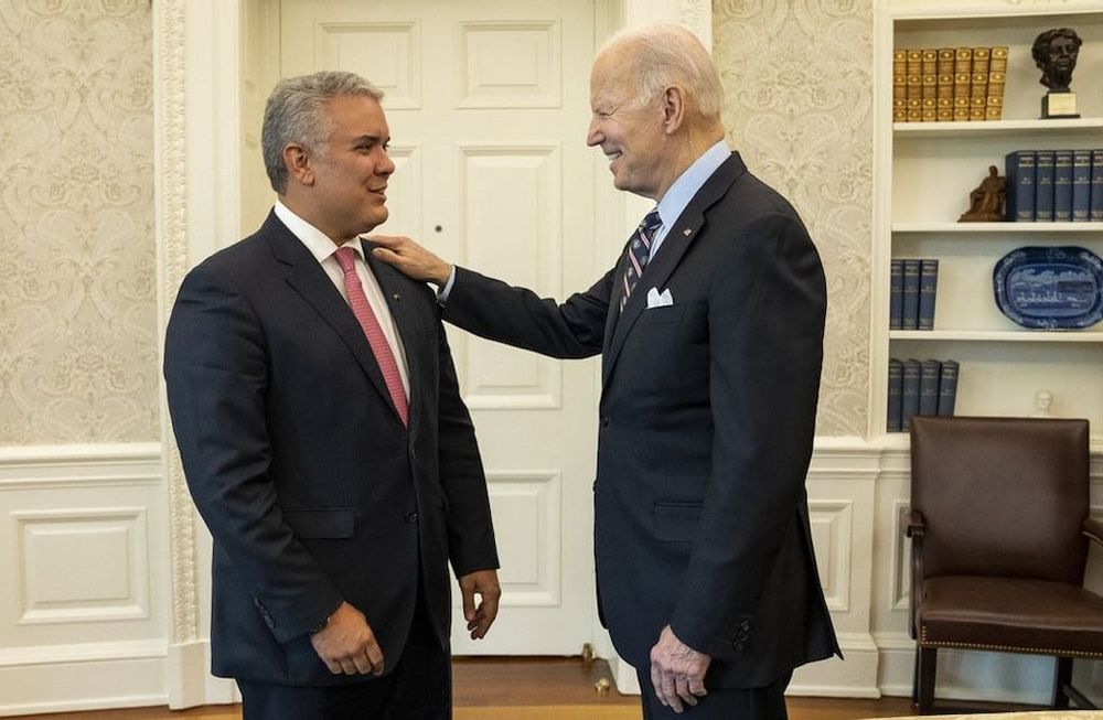 Iván Duque y Joe Biden, presidentes de Colombia y EE.UU., respectivamente.