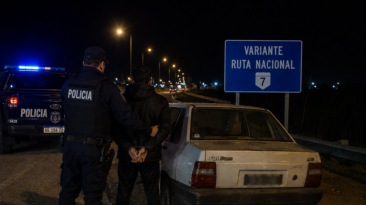 Persecución policial para recuperar un auto que ha