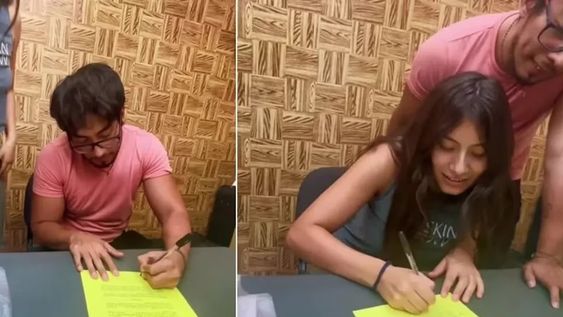 Un apareja firmó acuerdo que estipula que si uno de ellos es infiel le tendrá que pagar al otro 10.000 pesos por año perdido al otro. Gentileza: TN.