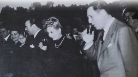Evita y Perón.