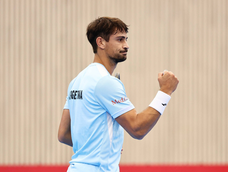Mariano Navone jugador de tenis que llegó a la final del abierto de Bucarest en Rumania. Mariano Navone jugador de tenis que llegó a la final del abierto de Bucarest en Rumania.