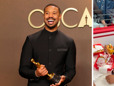 Michael B. Jordan ganó el Oscar y sorprendió con su festejo fuera de gala.