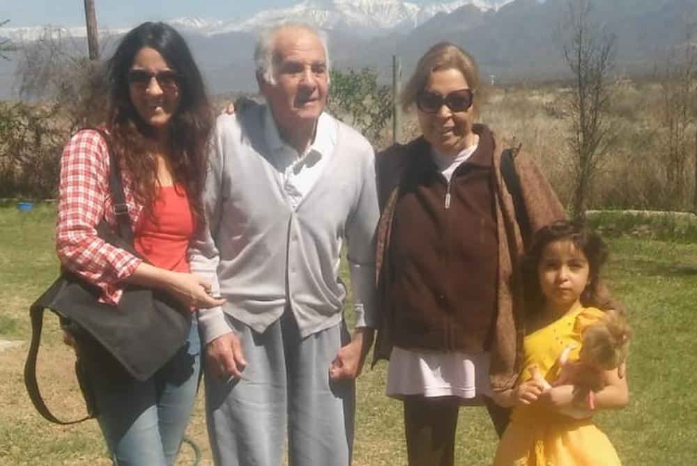 Silvano Savoy con su familia, en sus últimos tiempos.