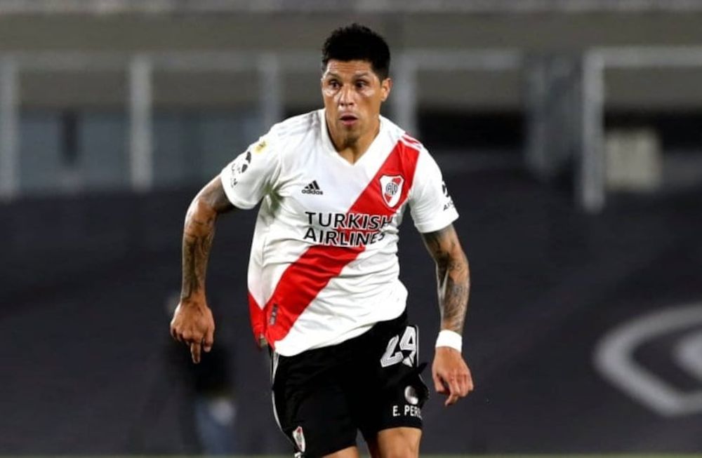 Pérez acumuló su quinta tarjeta amarilla frente a Talleres en el Mario Kempes y será baja. / Gentileza.