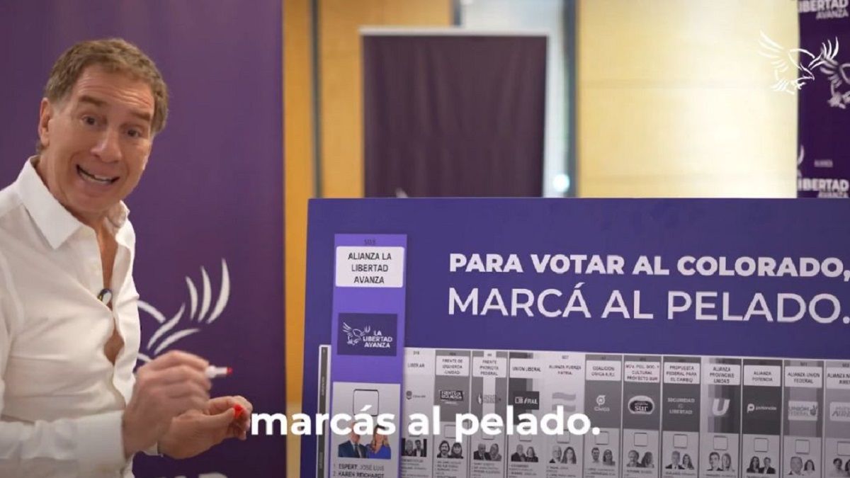 "Para votar al colorado, marcás al pelado": bizarro spot de Diego Santilli para captar votos sin nombrar a Espert