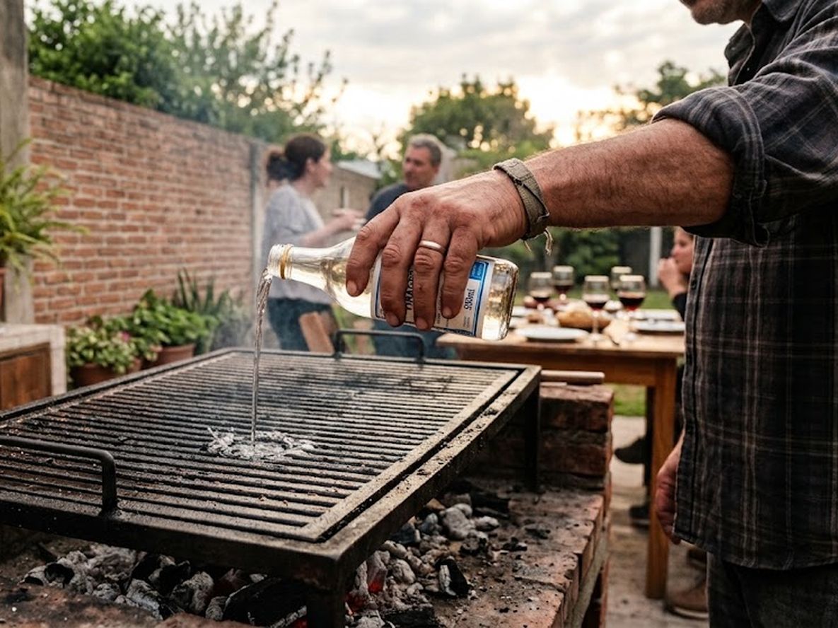 El truco con vinagre caliente para limpiar la parrilla y sacar la grasa quemada en minutos: la opción más recomendada por expertos