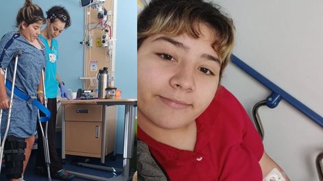 Los Andes | Un accidente en moto le generó cáncer de hueso y su abuela necesita viajar a Estados Unidos para acompañarla. Foto: Gentileza Mabel Fortugno