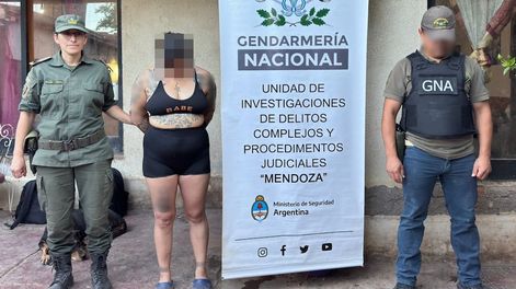 Los Andes | La mujer detenida en Maipú. Gentileza Gendarmería Nacional.