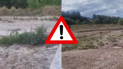 Piden precaución en alta montaña ante el aumento de caudal en arroyos y ríos