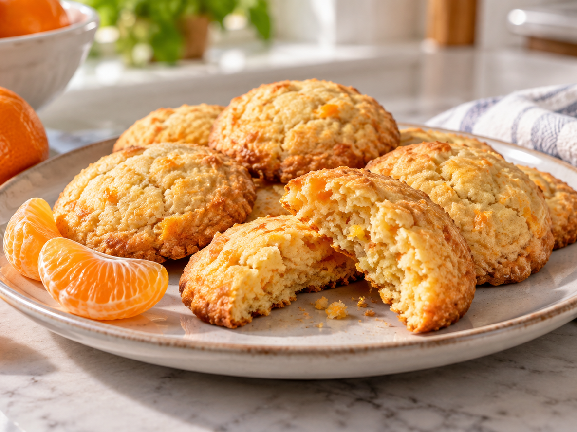 Sin azúcar, sin harina y sin freir: cómo hacer galletitas de mandarina húmedas por dentro y crujientes por fuera