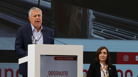 Cornejo en el desayuno de la Coviar.&nbsp;