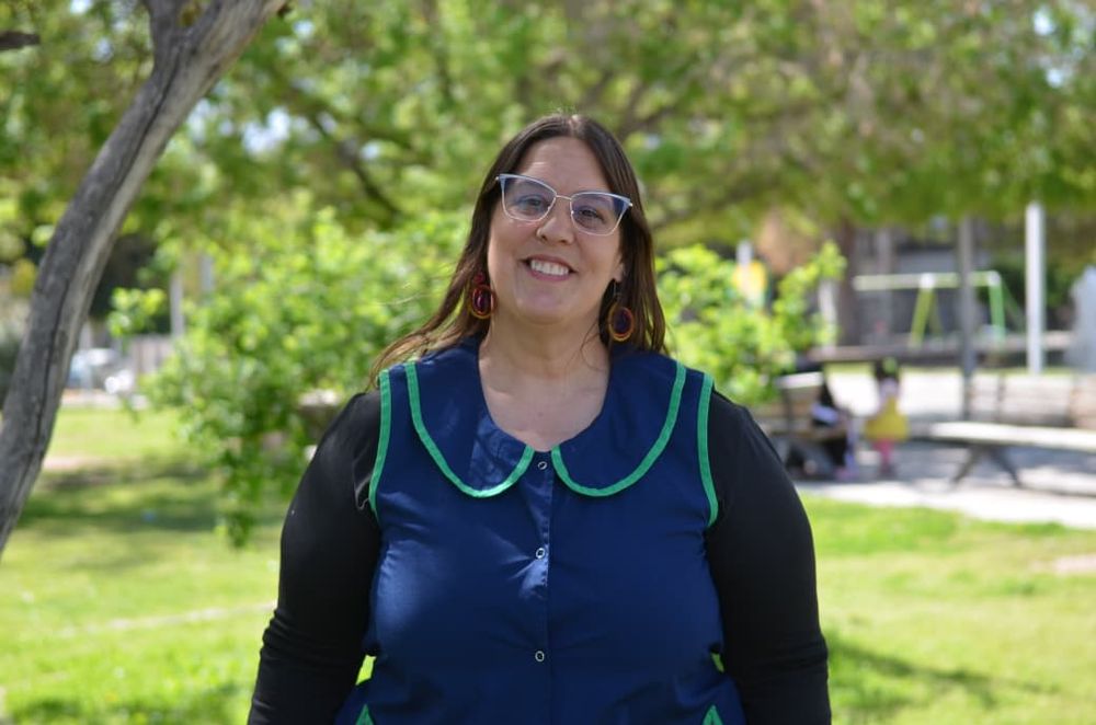 Virginia Pescarmona, candidata a secretaria general del frente CREO para el SUTE. 