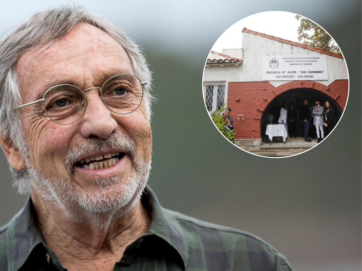 Luis Brandoni y su hermano habían donado parte de los terrenos que heredaron con la condición de que se construyera una escuela en Las Paredes en Mendoza.
