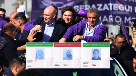 Los identikits de tres presuntos agresores de Milei en Lomas de Zamora.&nbsp;