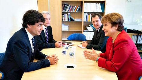 El ministro Lacunza se reunió con la nueva directora del Fondo Monetario Internacional