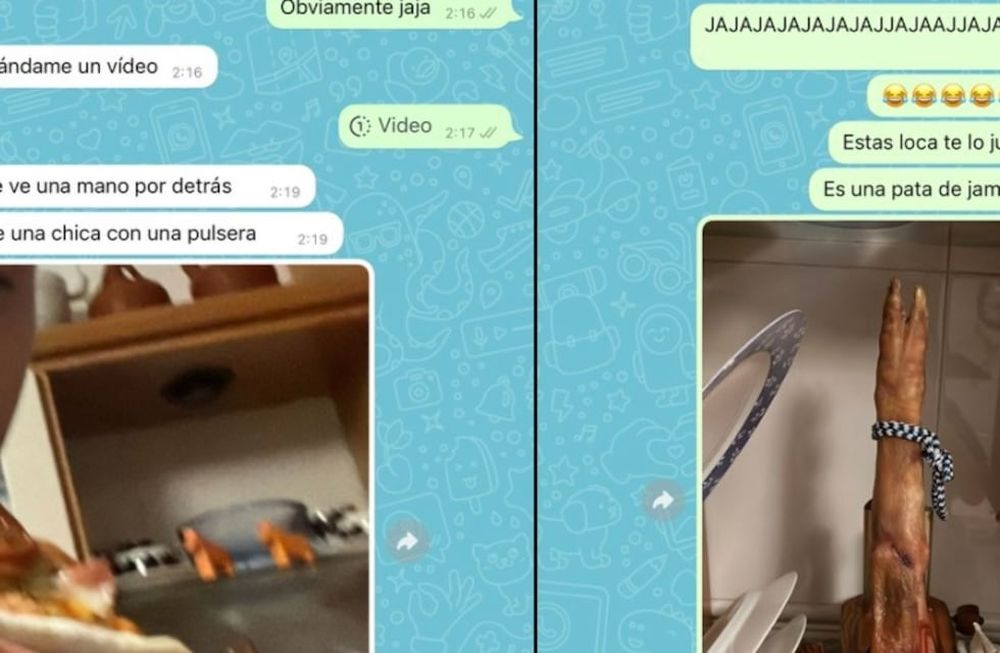 La conversación de Whatsapp que se ha hecho viral y ha abierto un debate sobre los celos de pareja. Foto: Web