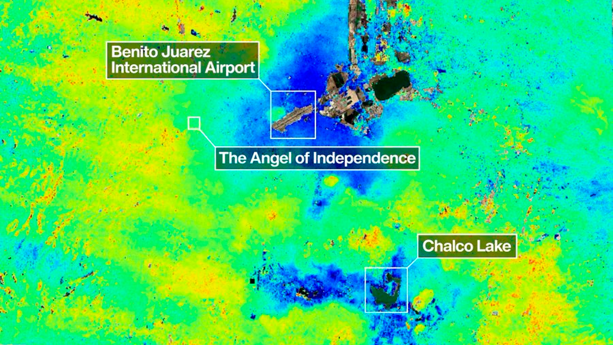 Imágenes satelitales revelan que Ciudad de México se hunde a un ritmo acelerado