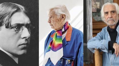 Fernando Fader, Julio Le Parc y Carlos Alonso.