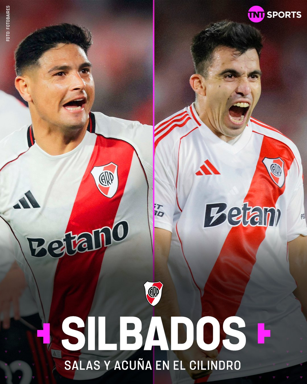Maxi Salas y Marcos Acu&ntilde;a, insultados por los simpatizantes de Racing Club.&nbsp;