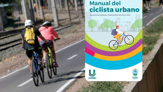El Manual del ciclista urbano cuenta con información, infografías, normativas, señalética y recomendaciones para los ciclistas mendocinos. Foto: Gobierno de Mendoza
