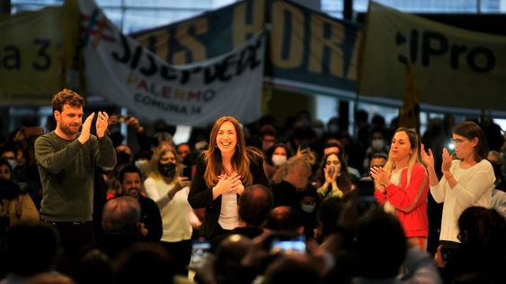 Acto de cierre de campaña de Juntos por el Cambio. Mauricio Macri en la RuralMaria Eugenia Vidal Foto Clarín
