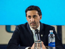 El presidente de la Academia estaba sacado, luego del partido y apuntó contra el VAR y el arbitraje. El presidente de la Academia estaba sacado, luego del partido y apuntó contra el VAR y el arbitraje.