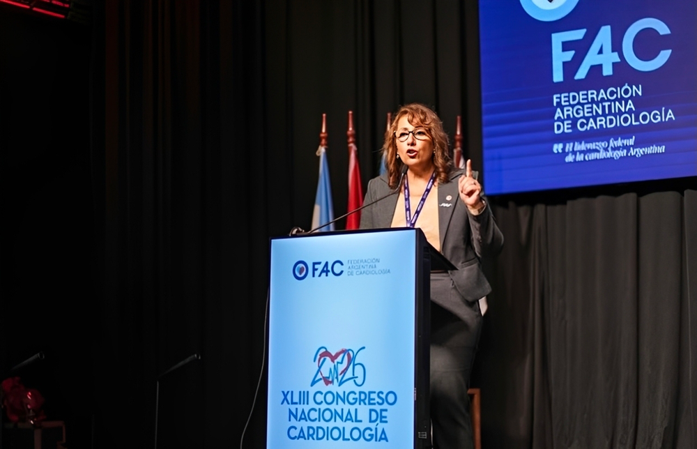 La Dra. Mildren del Sueldo es la actual presidenta de la Federación Argentina de Cardiología (FAC)