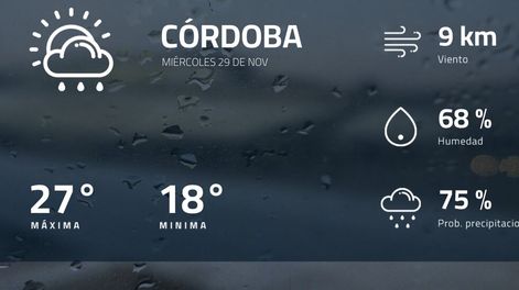 Pronóstico regional: así estará el tiempo en Córdoba