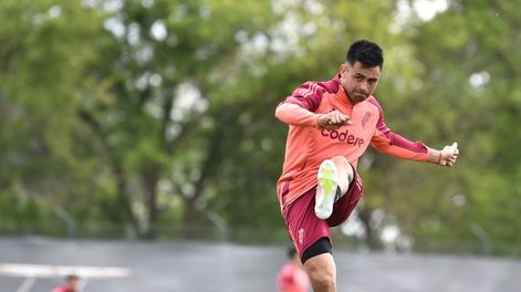 Gonzalo “Pity” Martínez ilusiona a todo el mundo River porque podría dejar atrás su lesión y estar presente en el encuentro ante Defensa y Justicia. / Gentileza.