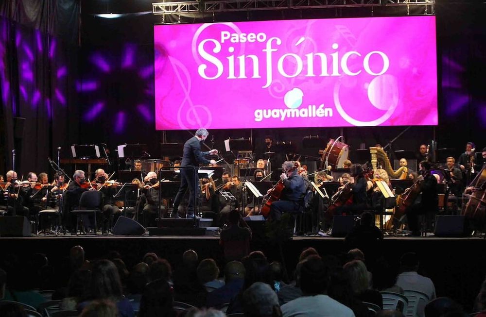 La Orquesta Sinfónica UNCuyo y la Orquesta Filarmónica de Mendoza en un nuevo Paseo Sinfónico. Foto: Prensa de Guaymallén