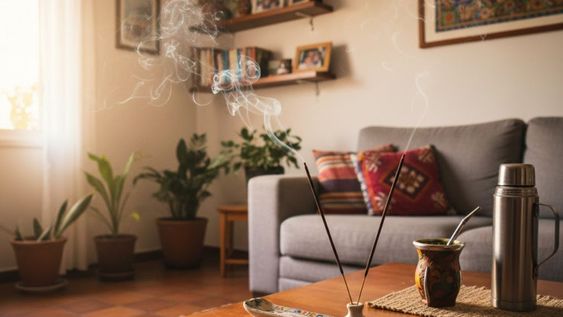 Un sahumerio encendido dentro de casa crea una atmósfera más armónica que el Feng Shui adopta con algunos hábitos simples.