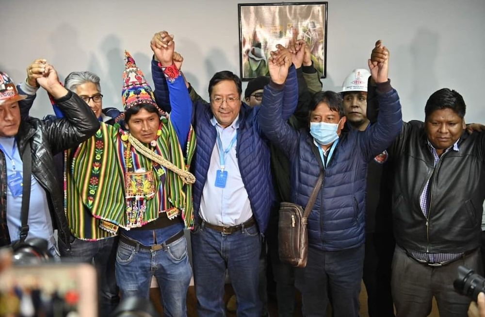 Arce triunfó en las elecciones presidenciales del domingo en Bolivia - Twitter @LuchoXBolivia