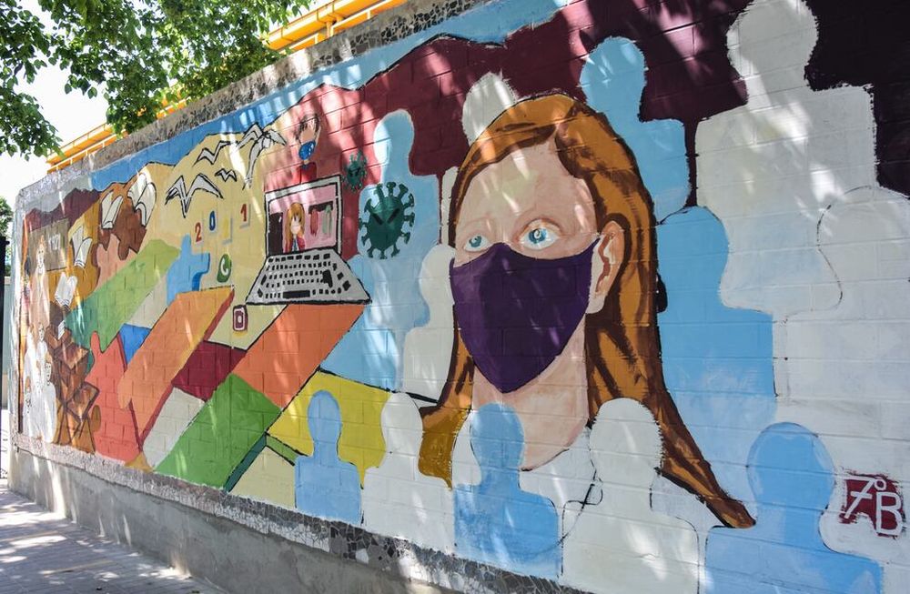 Un nuevo encuentro de muralismo en Godoy Cruz fusionó la vida saludable y el arte