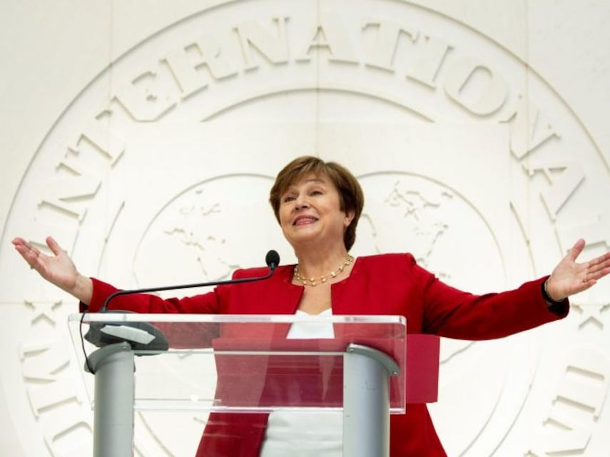 Kristalina Georgieva, directora gerente del Fondo Monetario Internacional (FMI). Foto: EFE/EPA/MICHAEL REYNOLDS