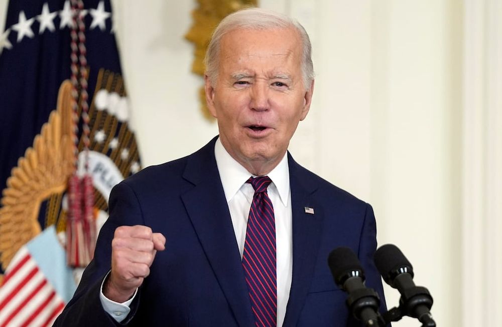 El presidente Joe Biden durante un discurso en la Sala Este de la Casa Blanca, el 19 de enero de 2024, en Washington. (AP Foto/Evan Vucci, Archivo)