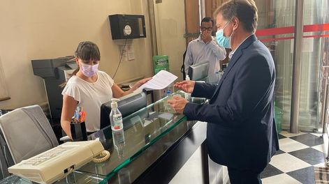 Los Andes | El gobernador Rodolfo Suárez presentó el pronto despacho para que el presidente Alberto Fernández laude en el conflicto con La Pampa por Portezuelo del Viento. Foto: Gobierno de Mendoza.
